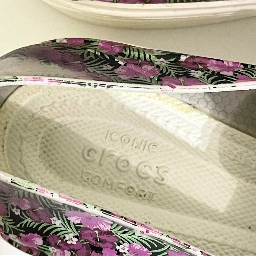 CROCS Citilane Roka Graphic Floral Print Slip On Loafers size w7 - Picture 9 of 10